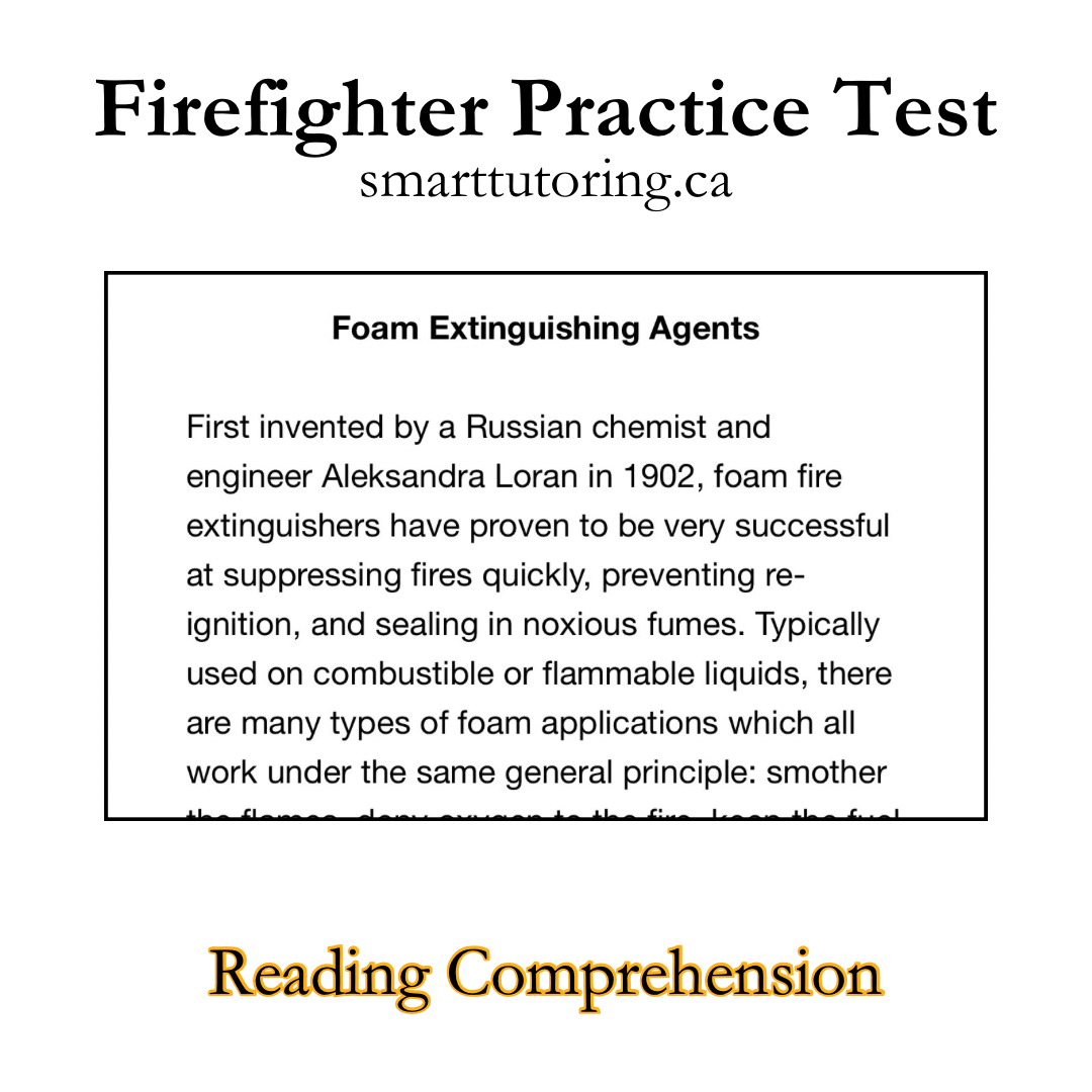 Firefighter Reading Comprehension Practice Test & Passage PDF