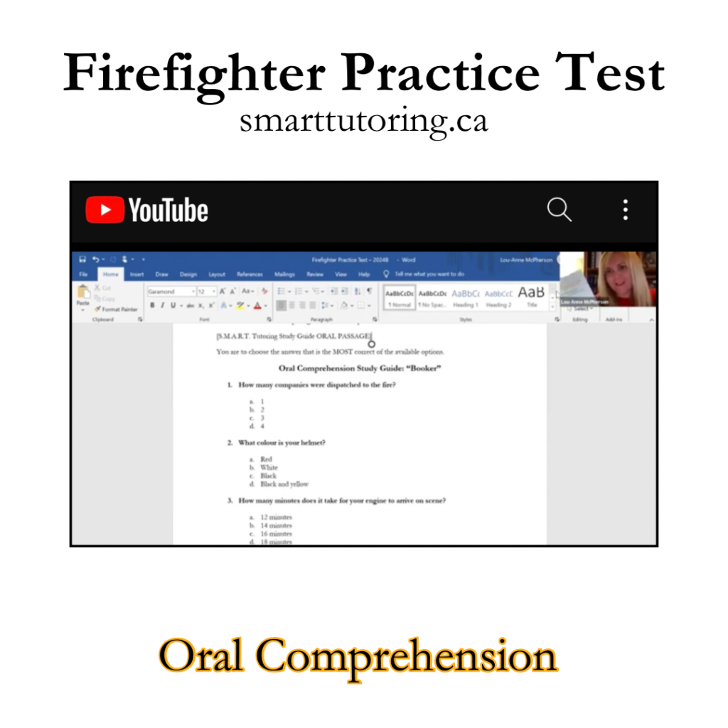 Firefighter Oral Comprehension test